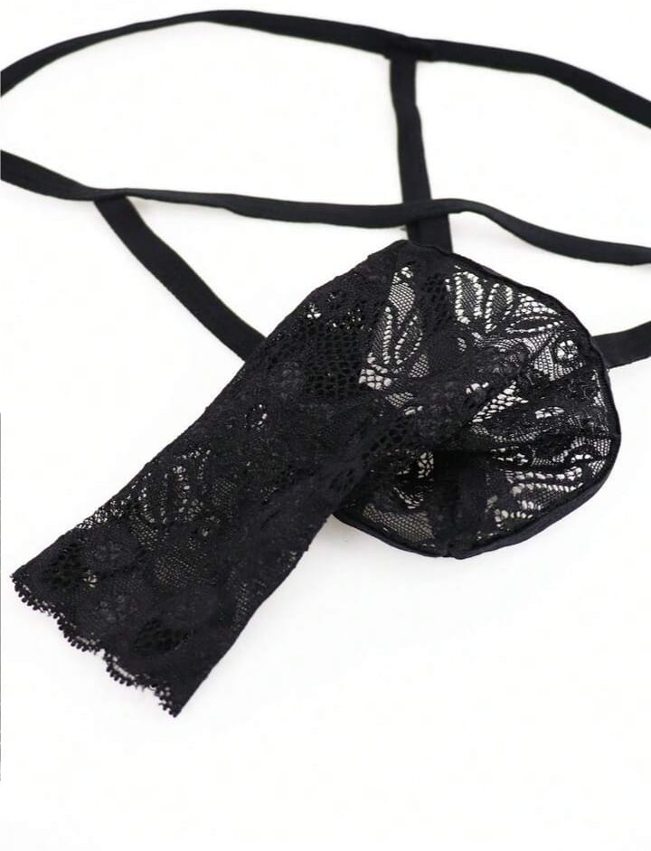 Elegant floral lace men's thong.